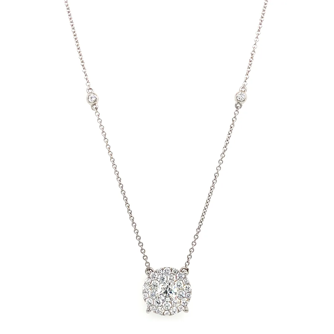 18K White Gold Diamond Necklace