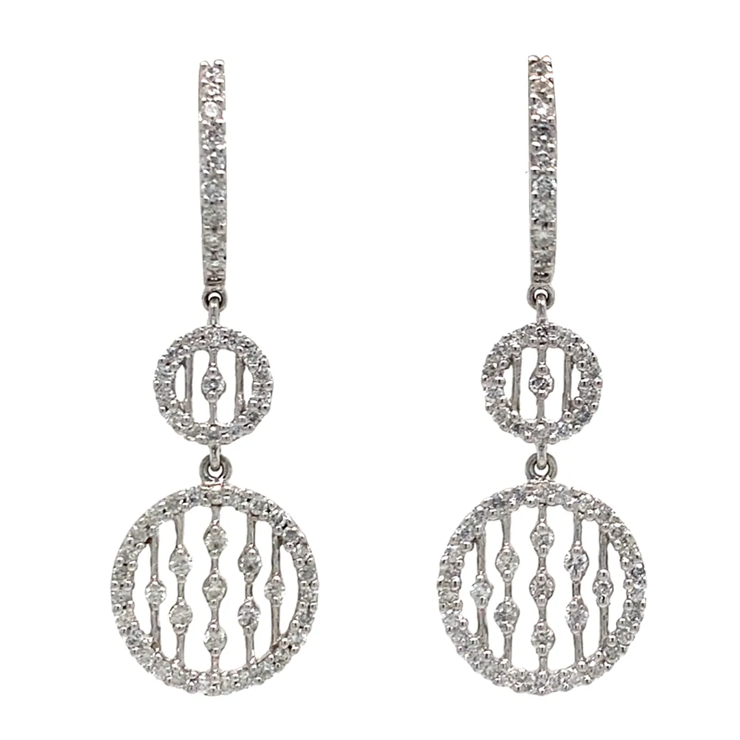 18K White Gold Diamond Earrings