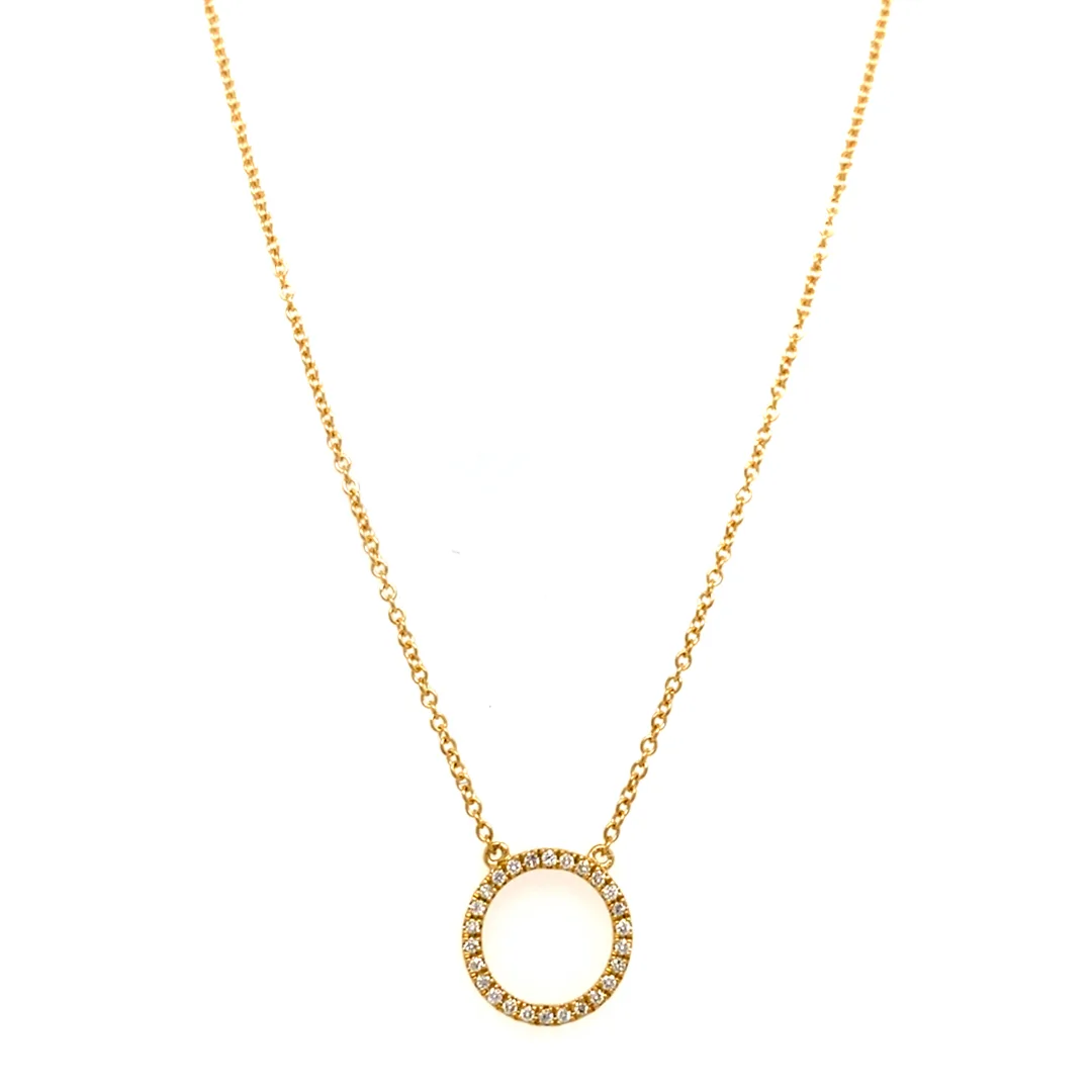 18K Yellow Gold Diamond Necklace