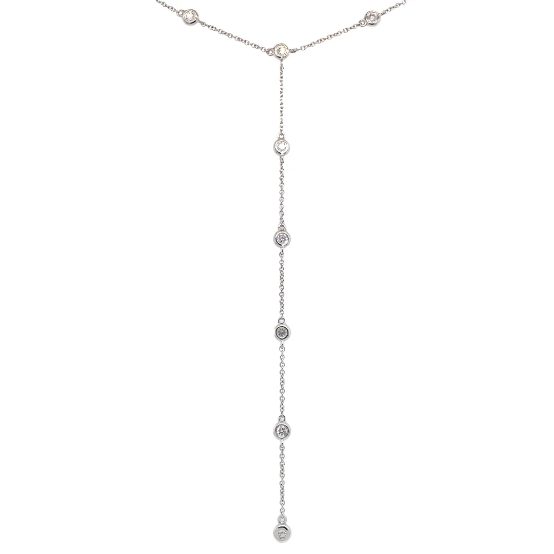 18K White Gold Diamond Necklace