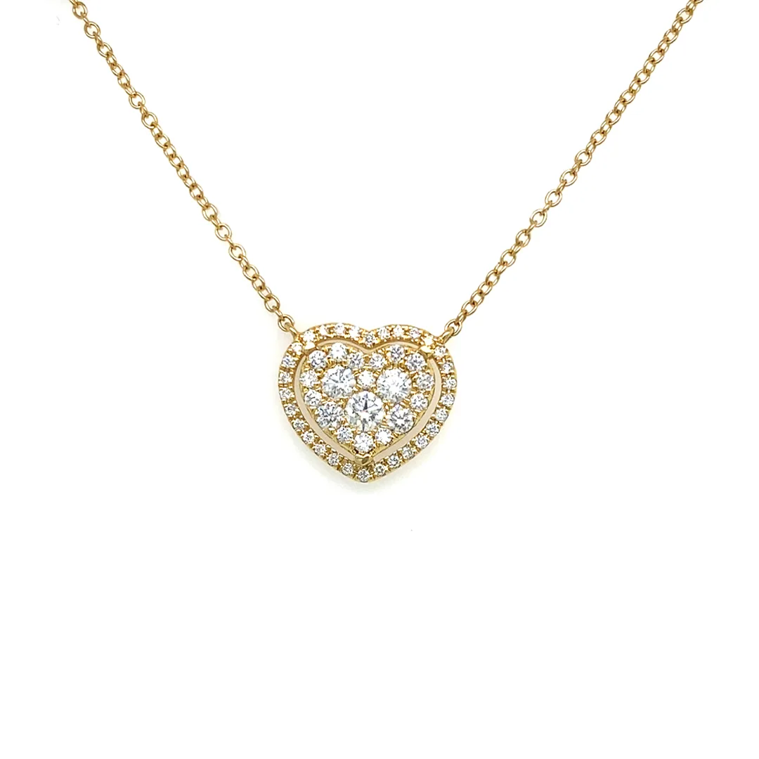 18K Yellow Gold Diamond Necklace