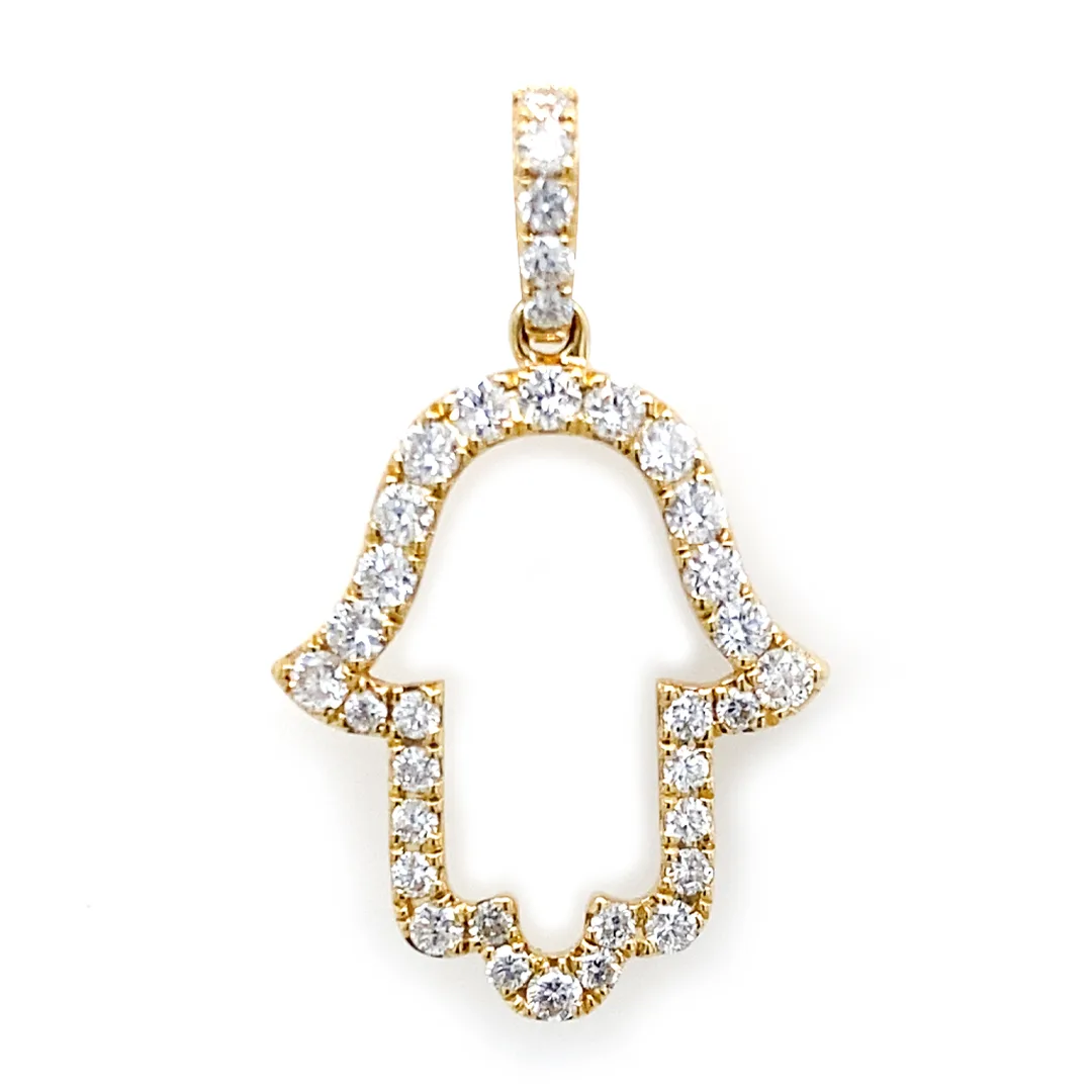 18K Yellow Gold Diamond Pendant