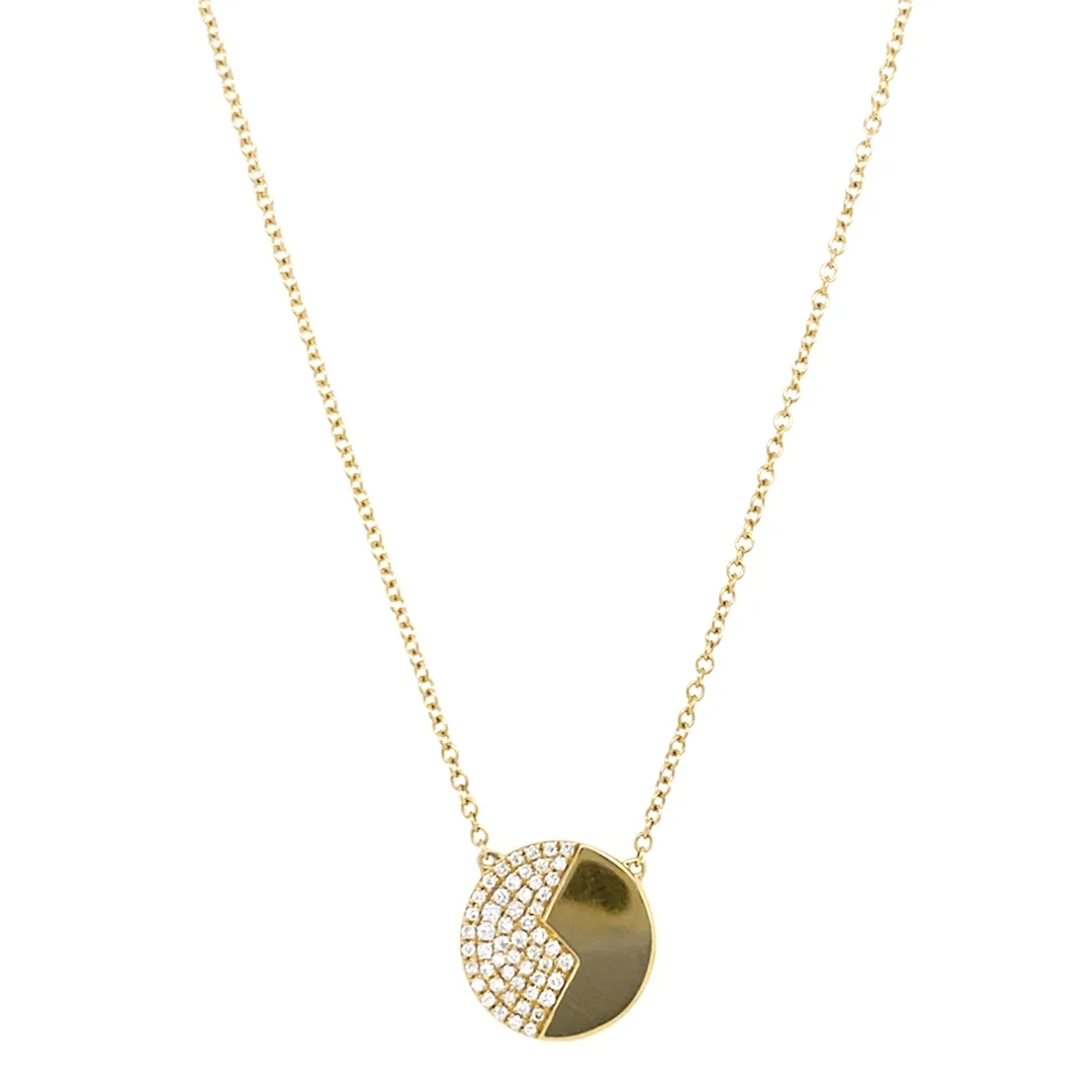 18K Yellow Gold Diamond Necklace