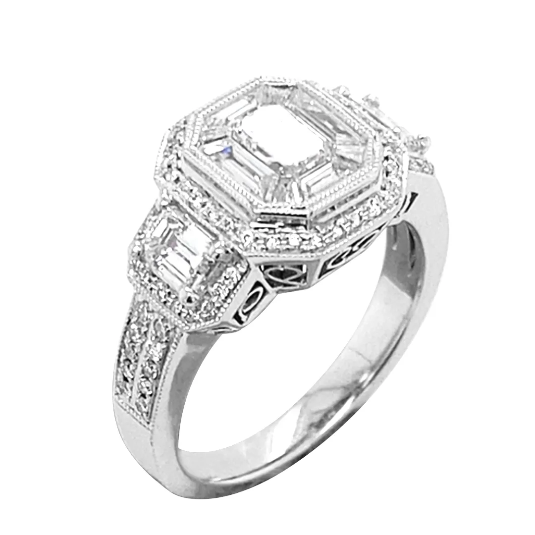 18K White Gold Diamond Ring