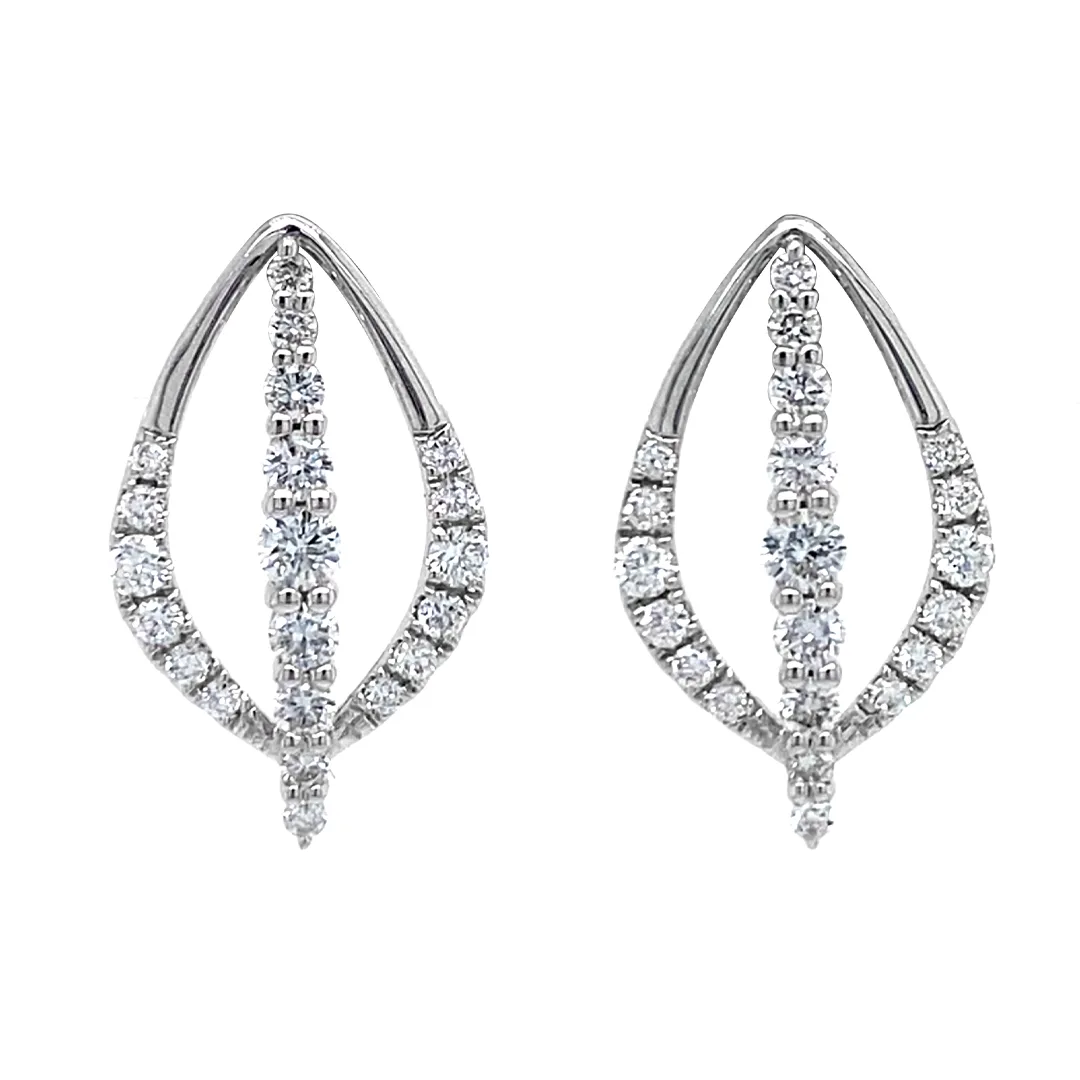 18K White Gold Diamond Earrings