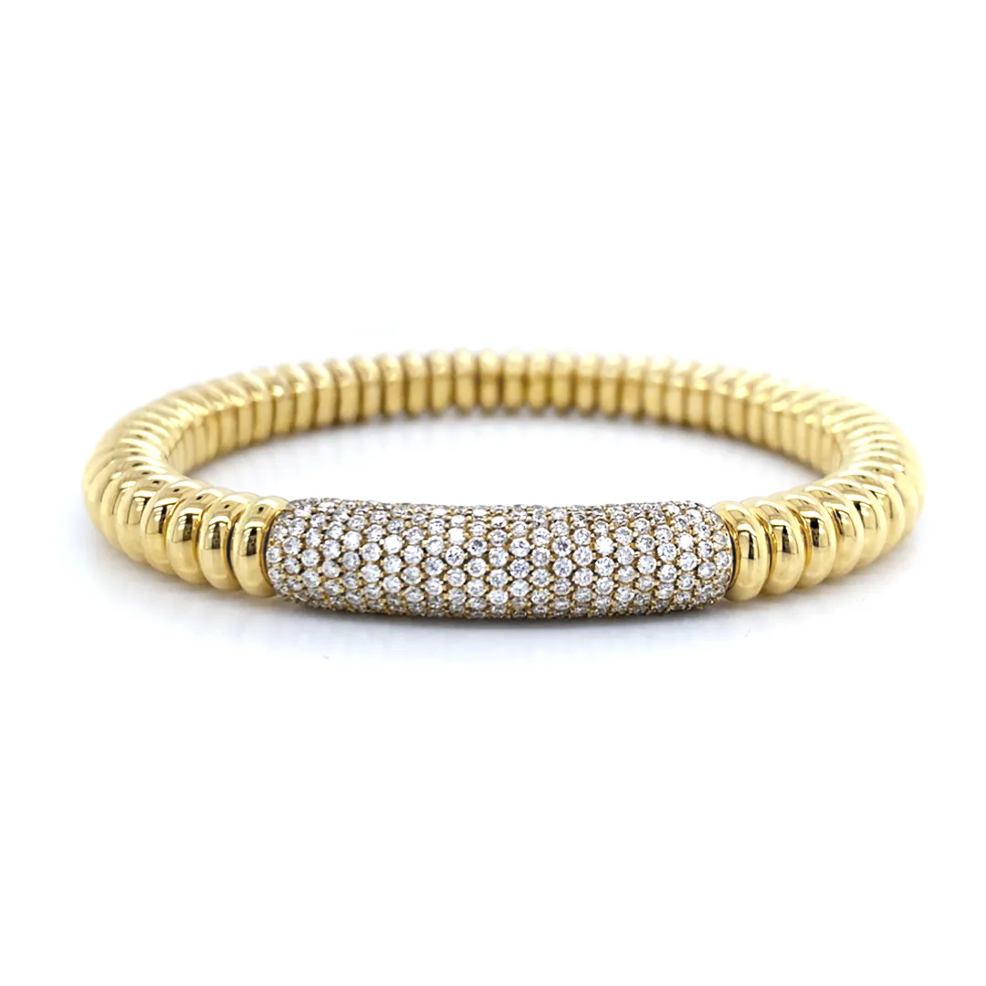 18K Yellow Gold Diamond Bangle