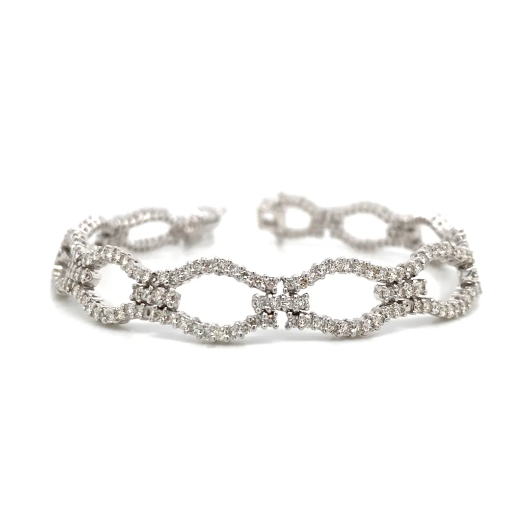 18K White Gold Diamond Bracelet