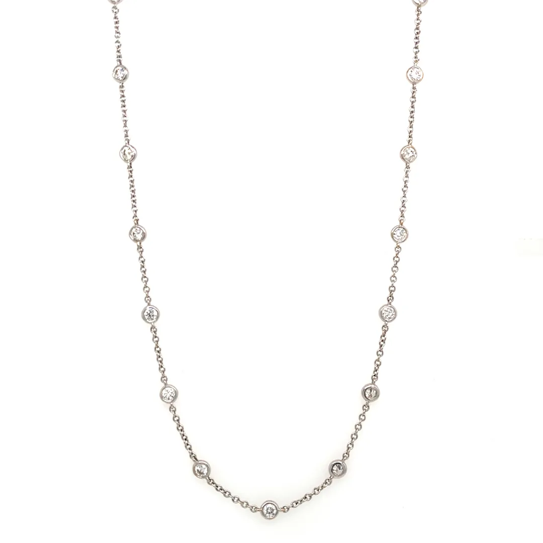 18K White Gold Diamond Necklace