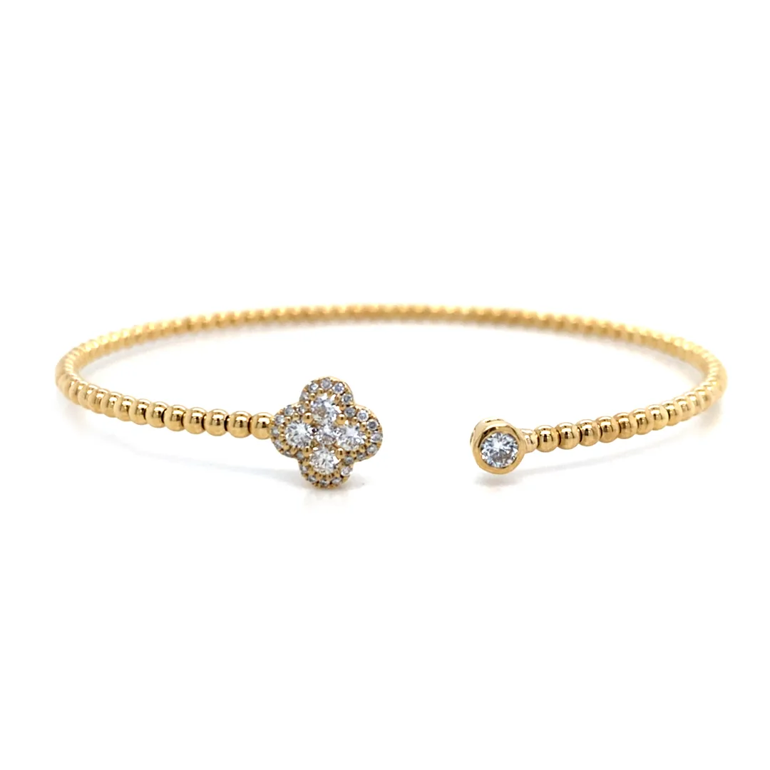 18K Yellow Gold Diamond Bangle