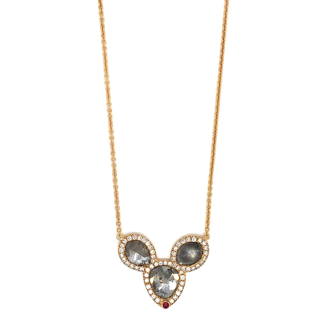 18K Rose Gold Diamond Necklace