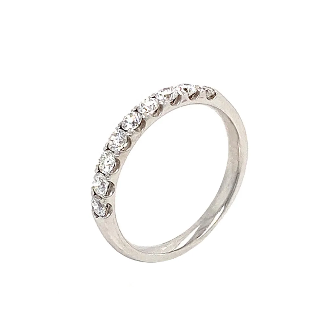 18K White Gold Diamond Band