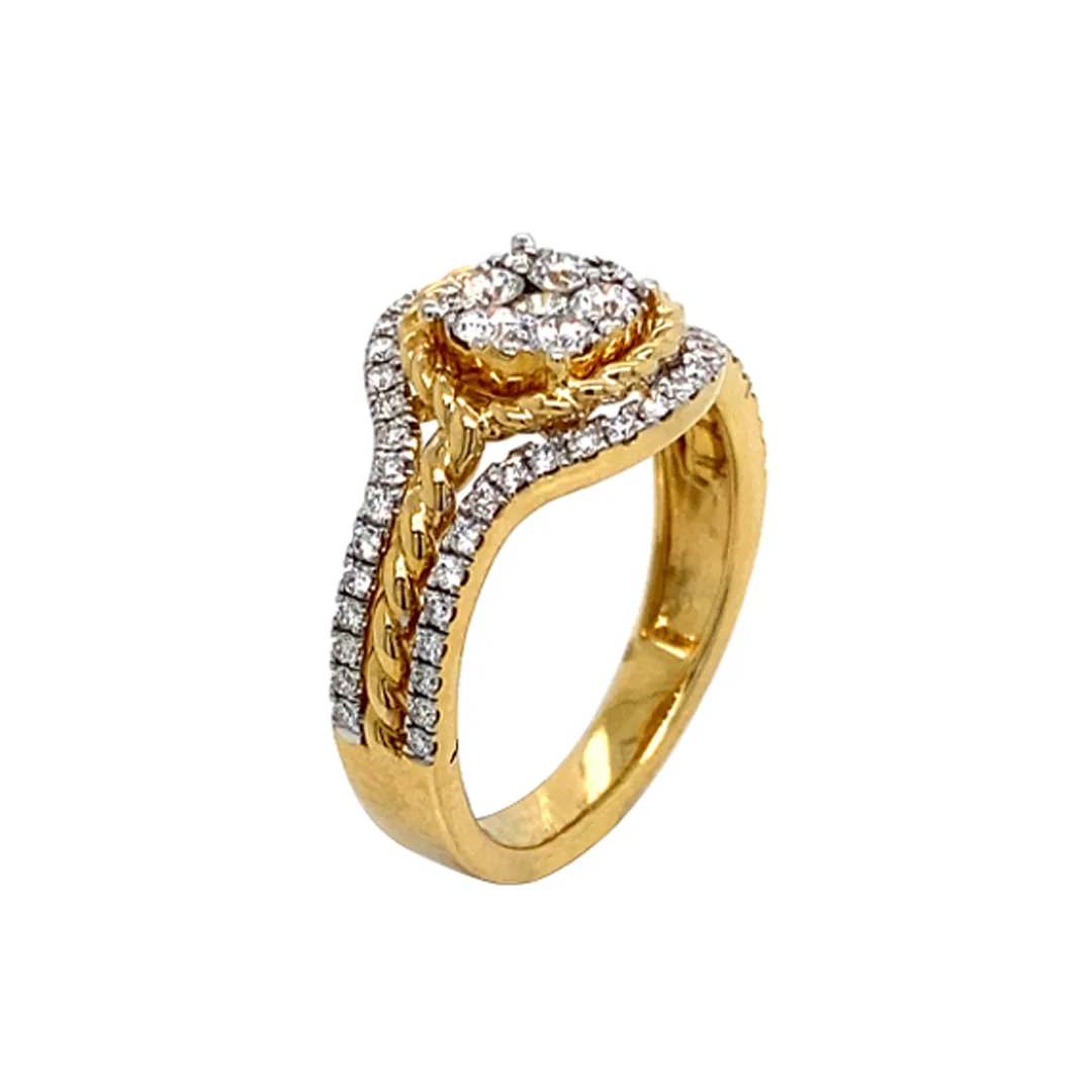18K Yellow Gold Diamond Ring