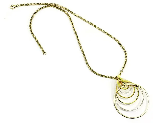 18K Yellow Gold Diamond Necklace