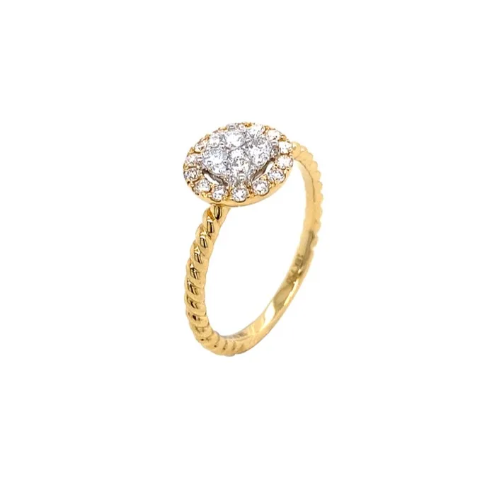 18K Two-Tone Gold Diamond Ring