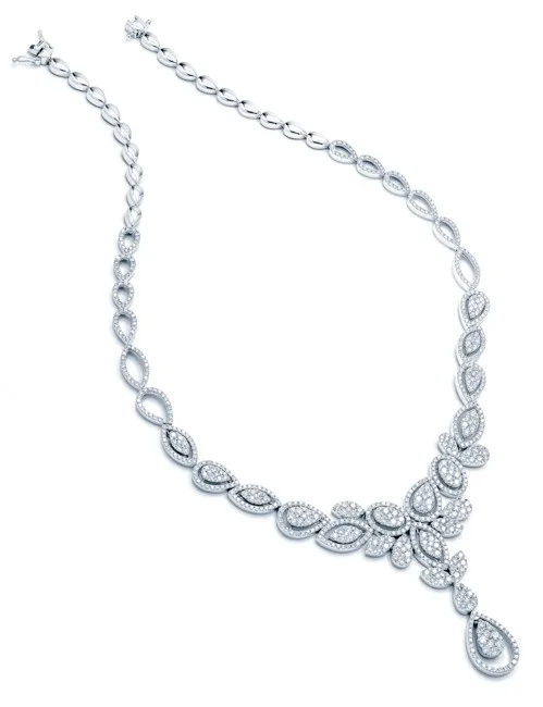 18K White Gold Diamond Necklace