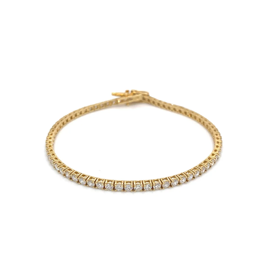 18K Yellow Gold Tennis Bracelet
