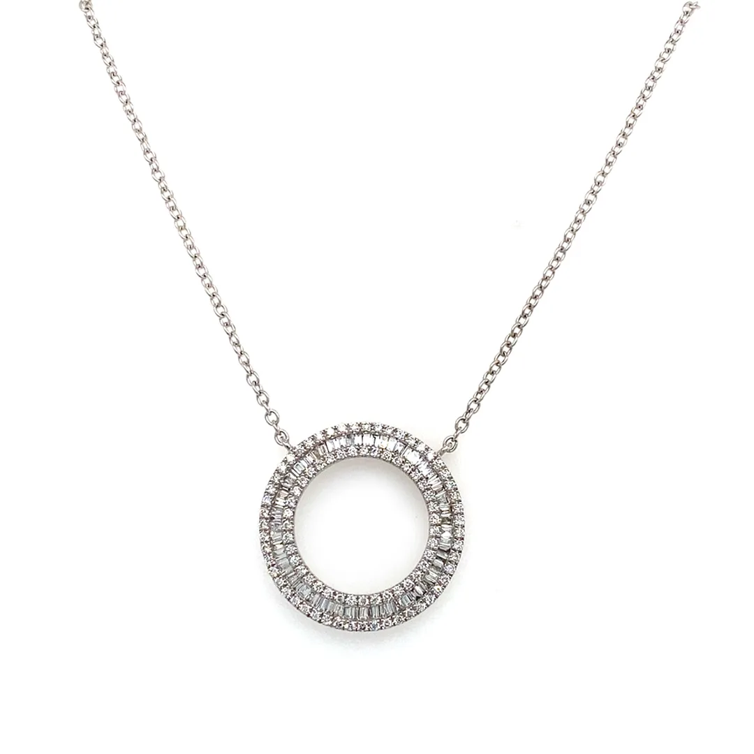 18K White Gold Diamond Necklace