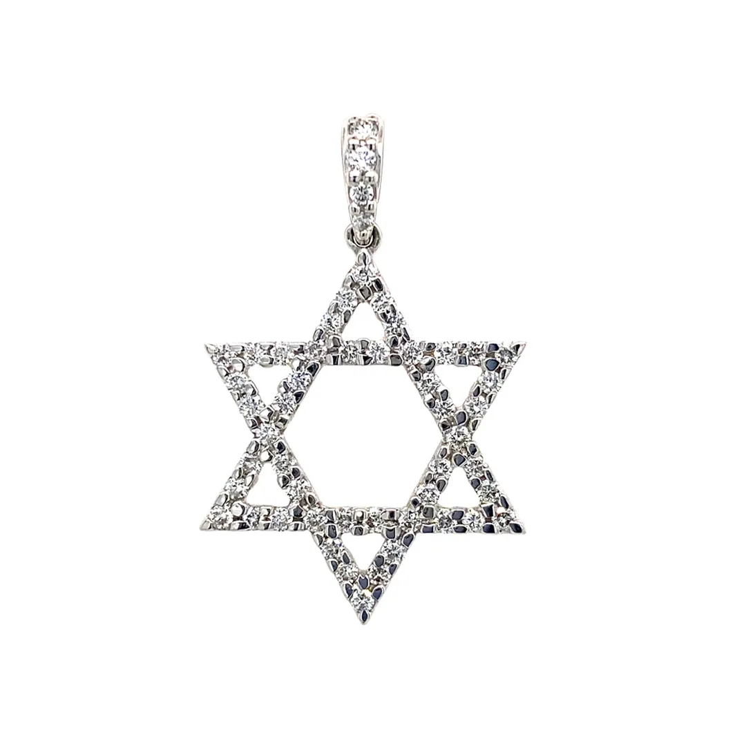 18K White Gold Diamond Pendant