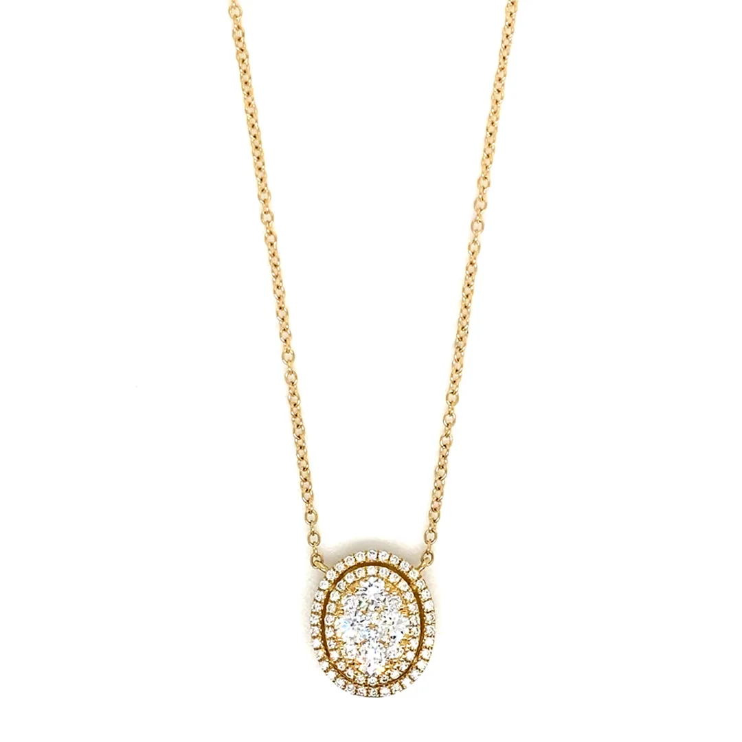 18K Yellow Gold Diamond Necklace