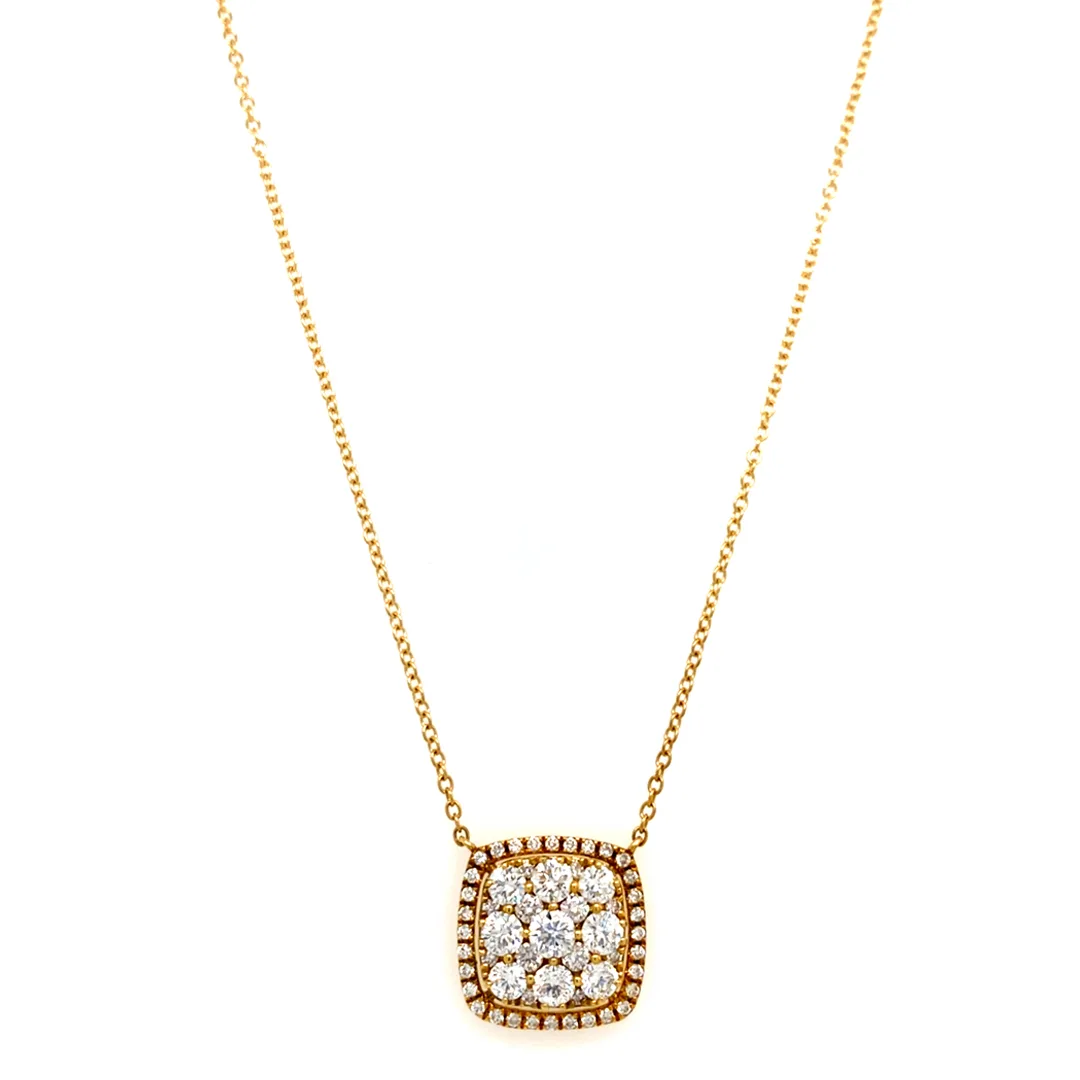 18K Yellow Gold Diamond Necklace