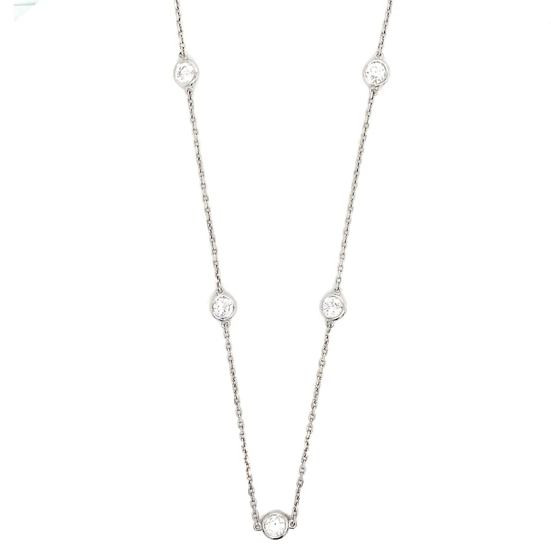 18K White Gold Diamond Necklace