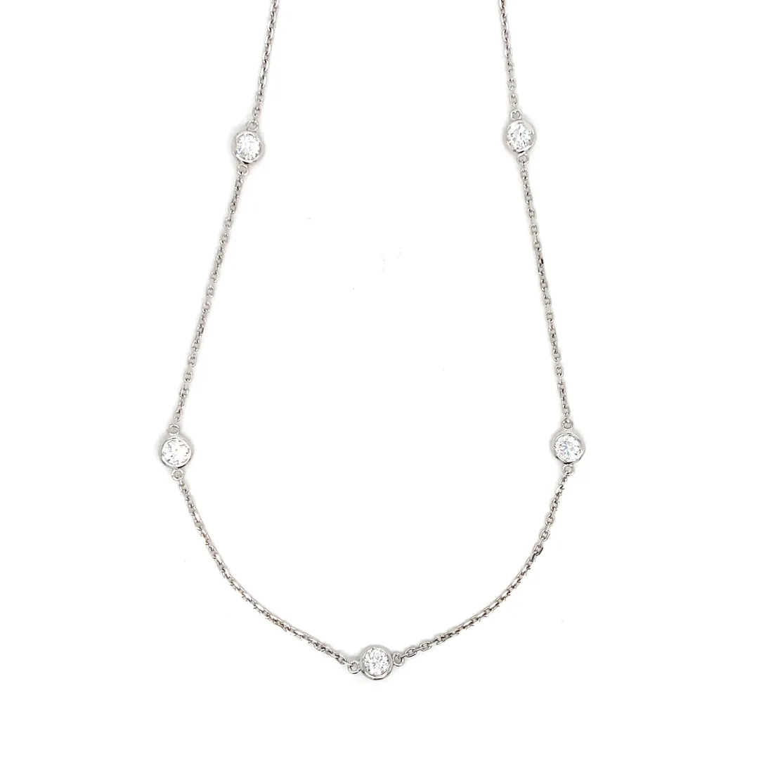 18K White Gold Diamond Necklace