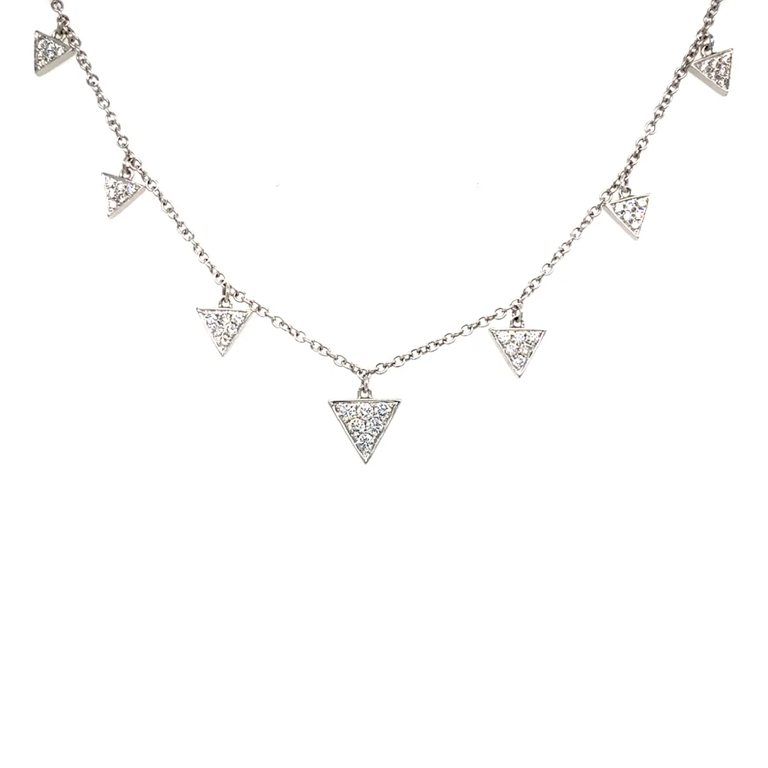 18K White Gold Diamond Necklace