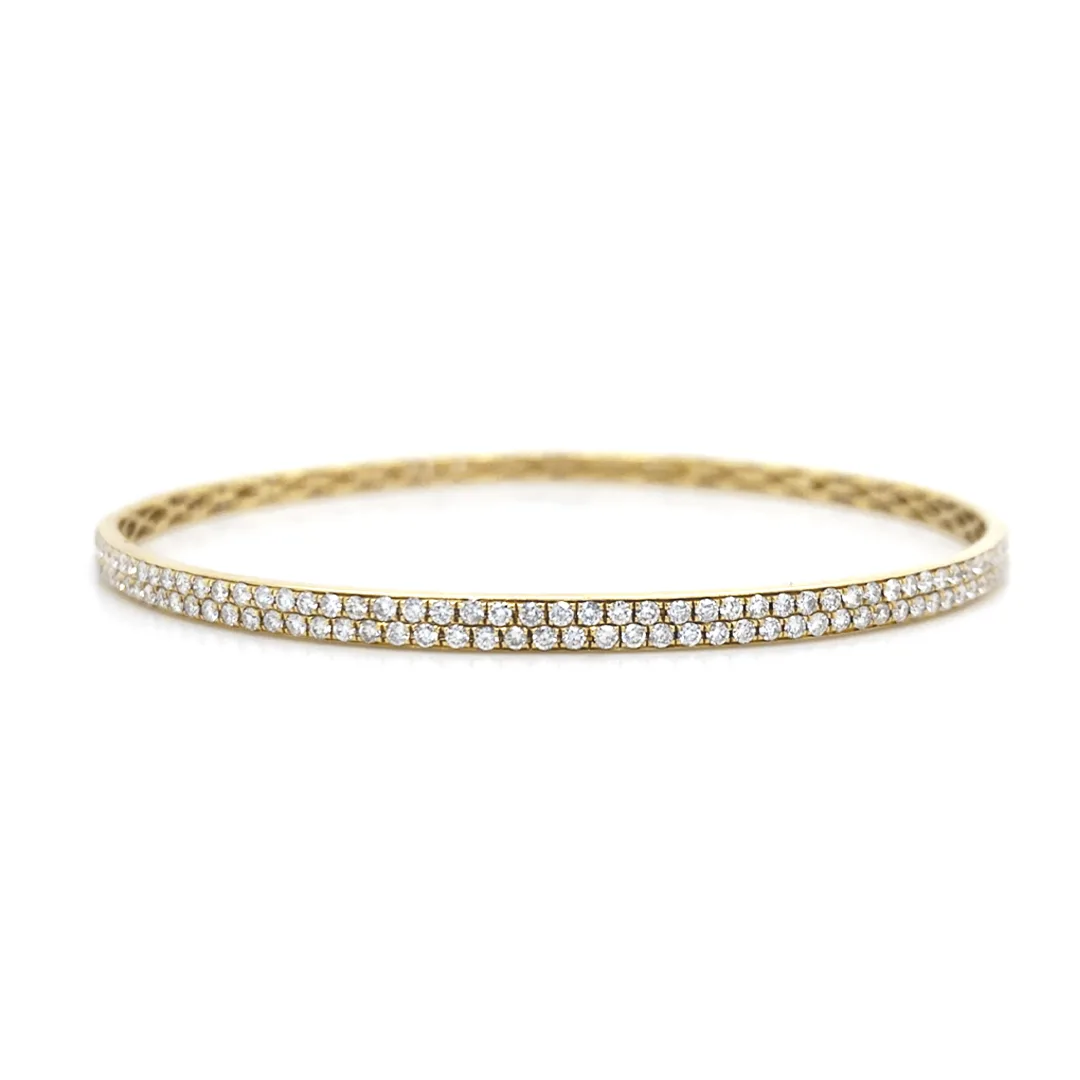 18K Yellow Gold Diamond Bangle