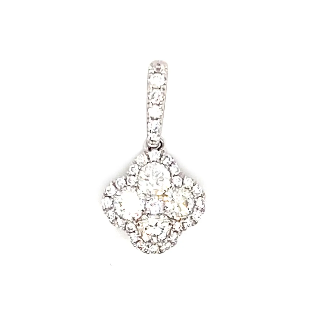 18K White Gold Diamond Pendant