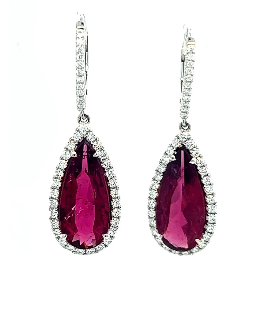 18K White Gold Diamond Earrings