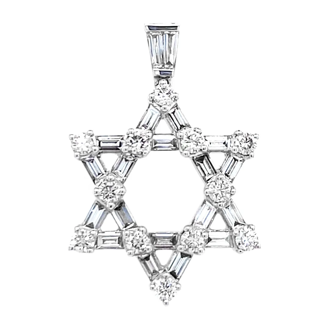 18K White Gold Diamond Pendant