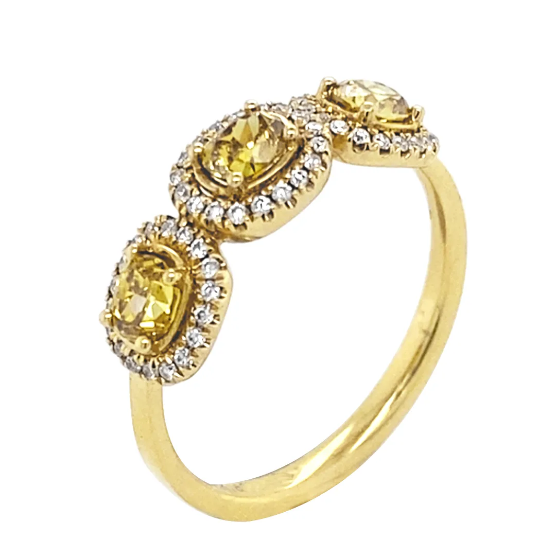 18K Yellow Gold Diamond Band