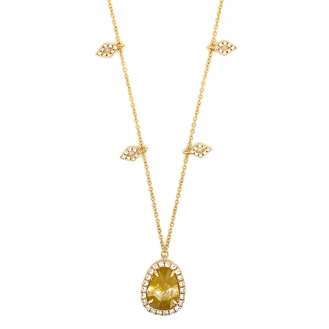 18K Rose Gold Diamond Necklace