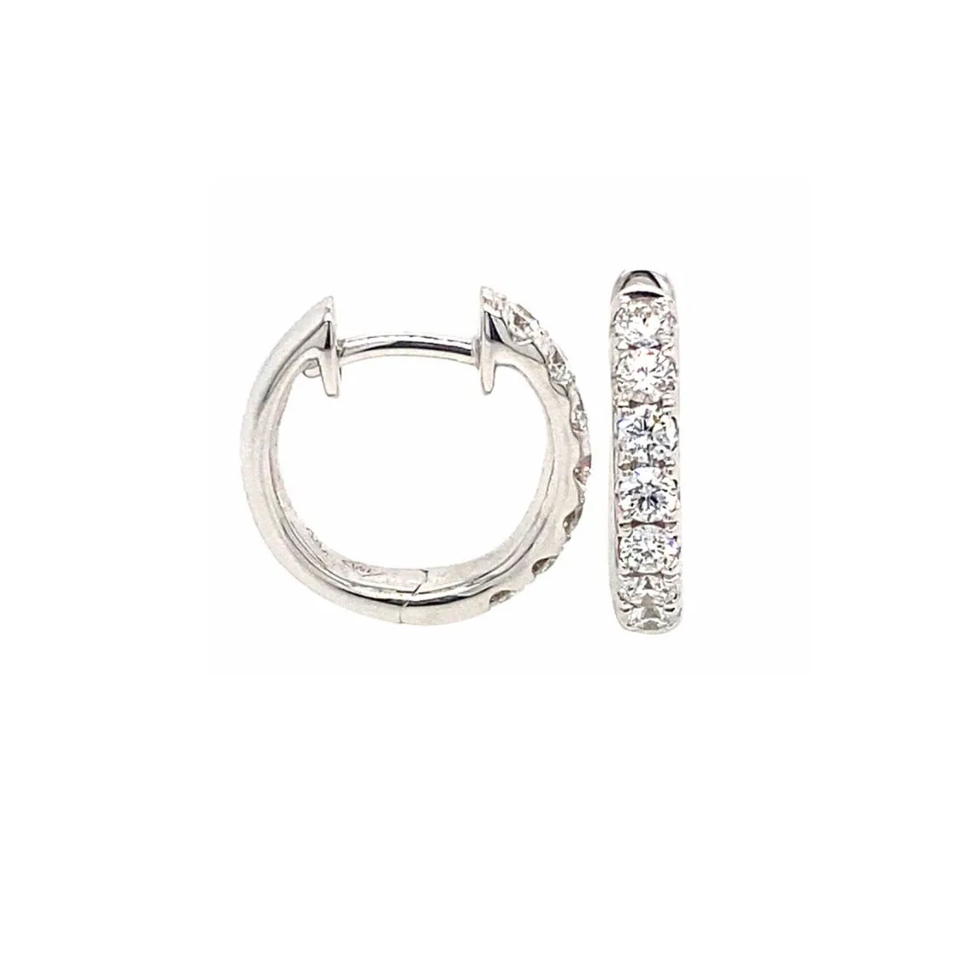 18K White Gold Diamond Earrings