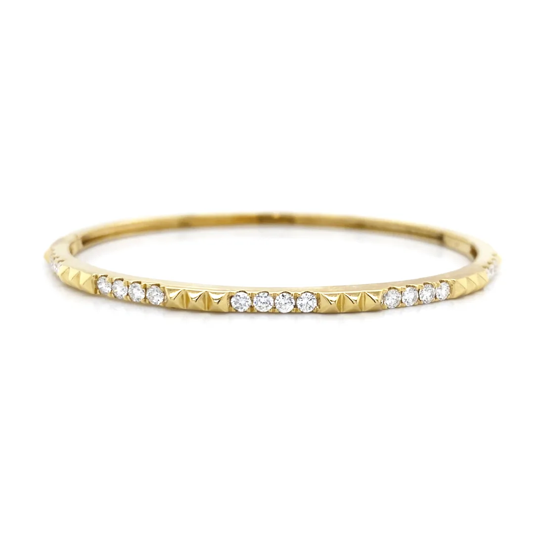 18K Yellow Gold Diamond Bangle