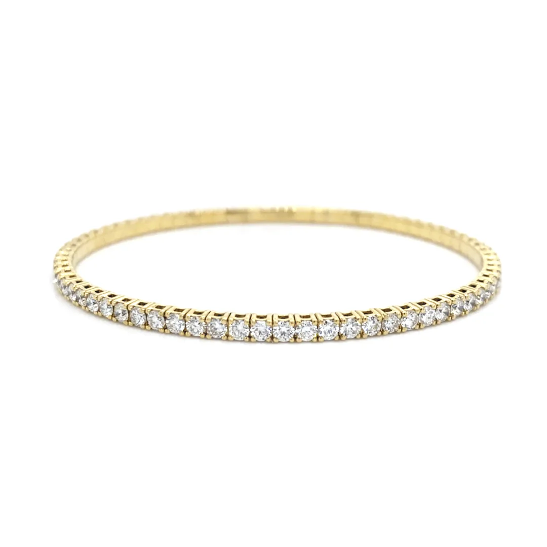 18K Yellow Gold Diamond Bangle