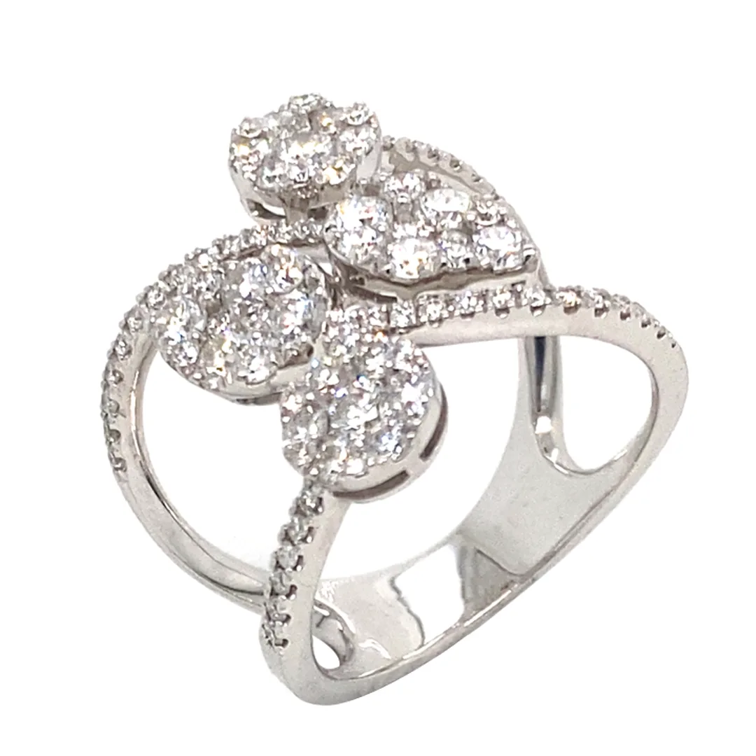 18K White Gold Diamond Band