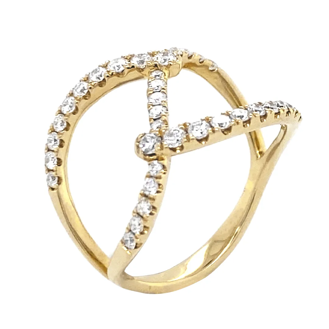 18K White Gold Diamond Band