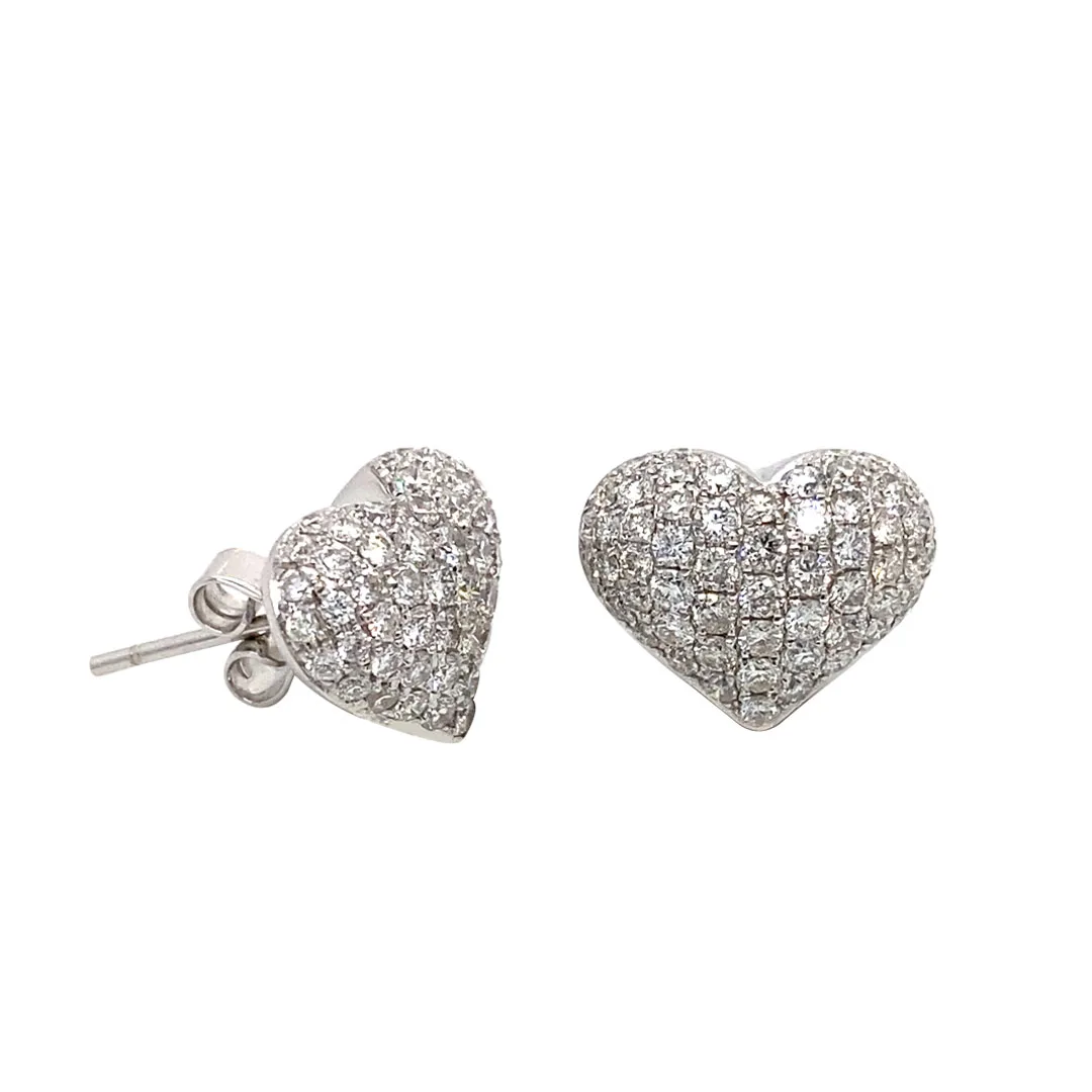 18K White Gold Diamond Earrings