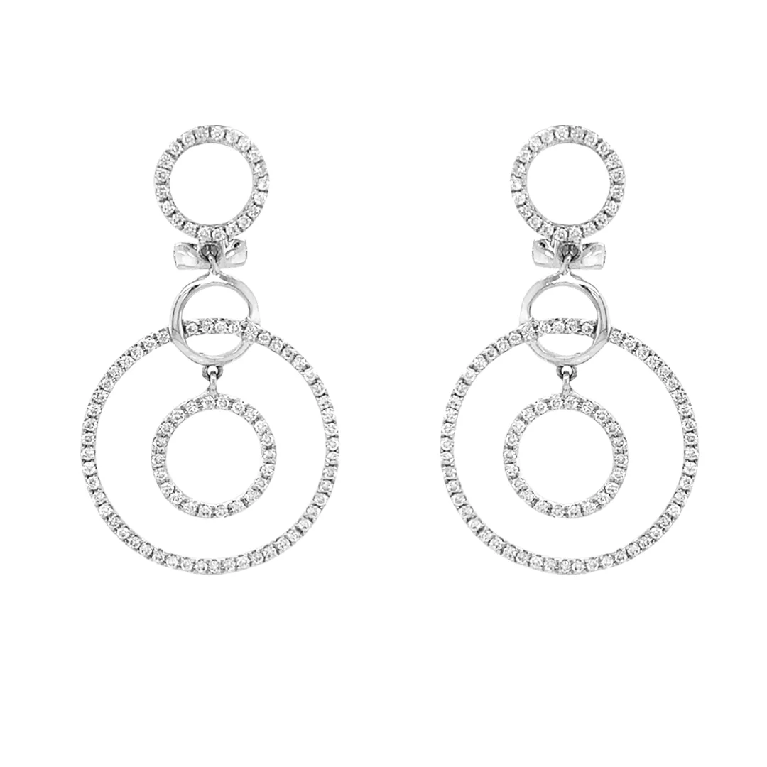 18K White Gold Diamond Earrings