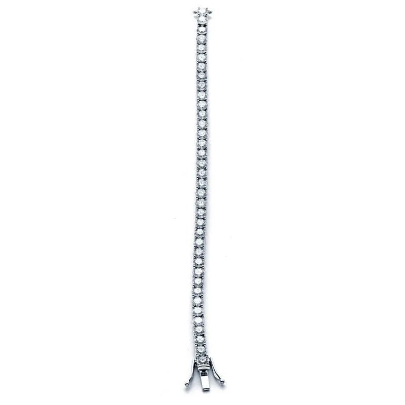 18K White Gold Tennis Bracelet