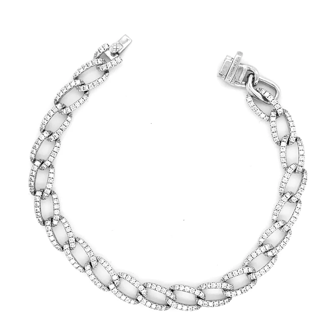 18K White Gold Diamond Bracelet