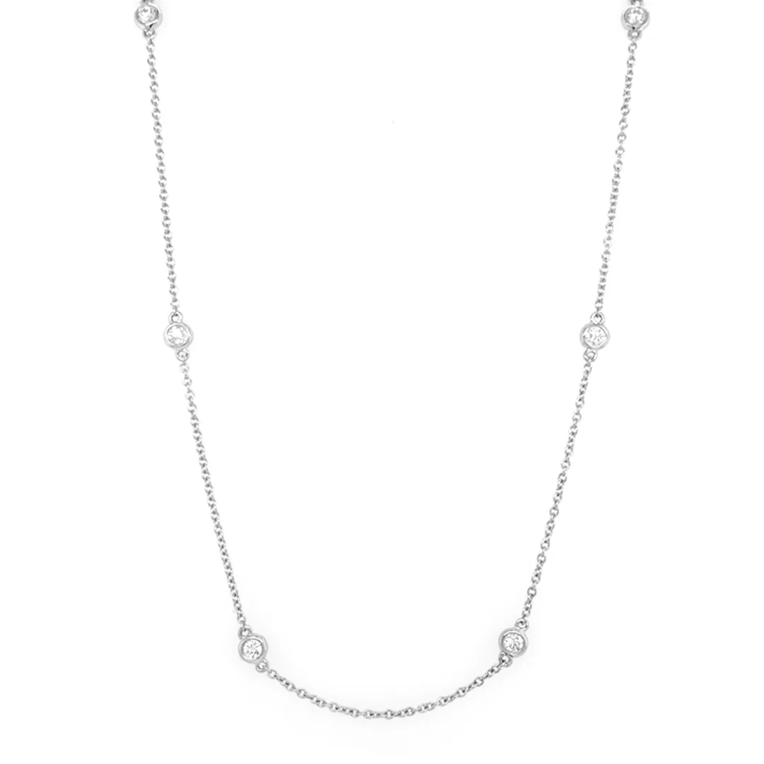18K White Gold Diamond Necklace
