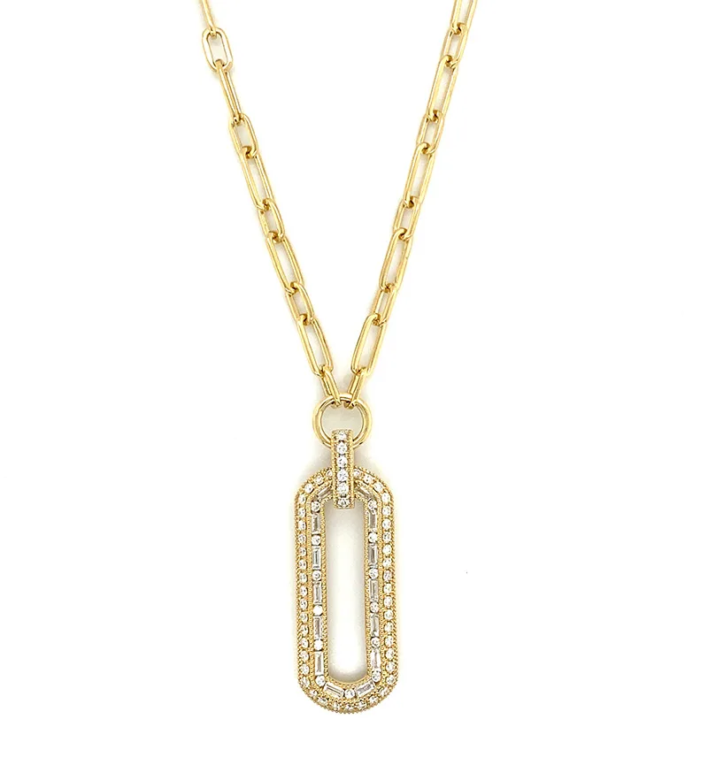 18K Yellow Gold Diamond Necklace