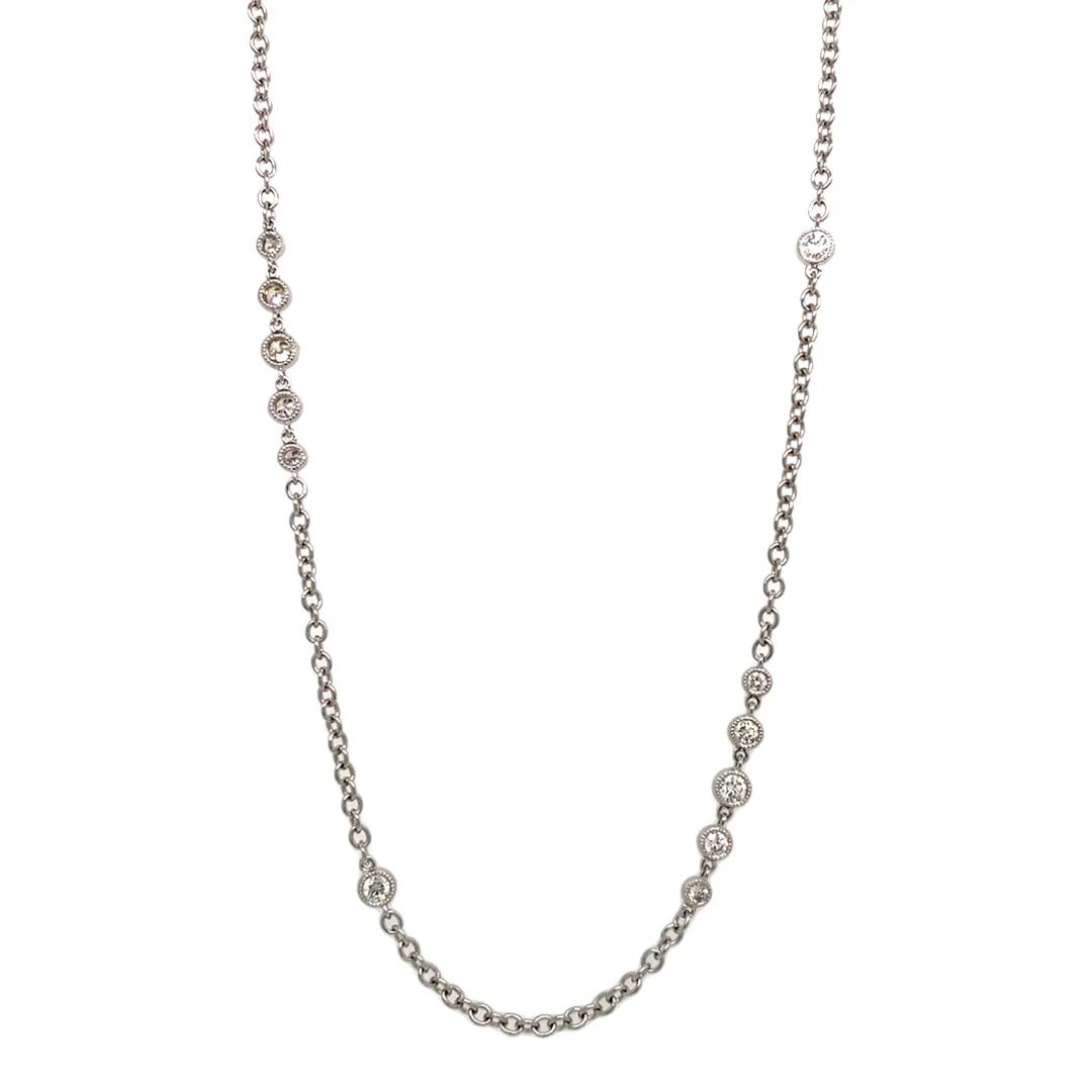 18K White Gold Diamond Necklace