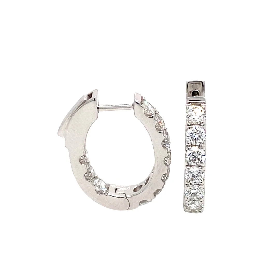 18K White Gold Diamond Earrings