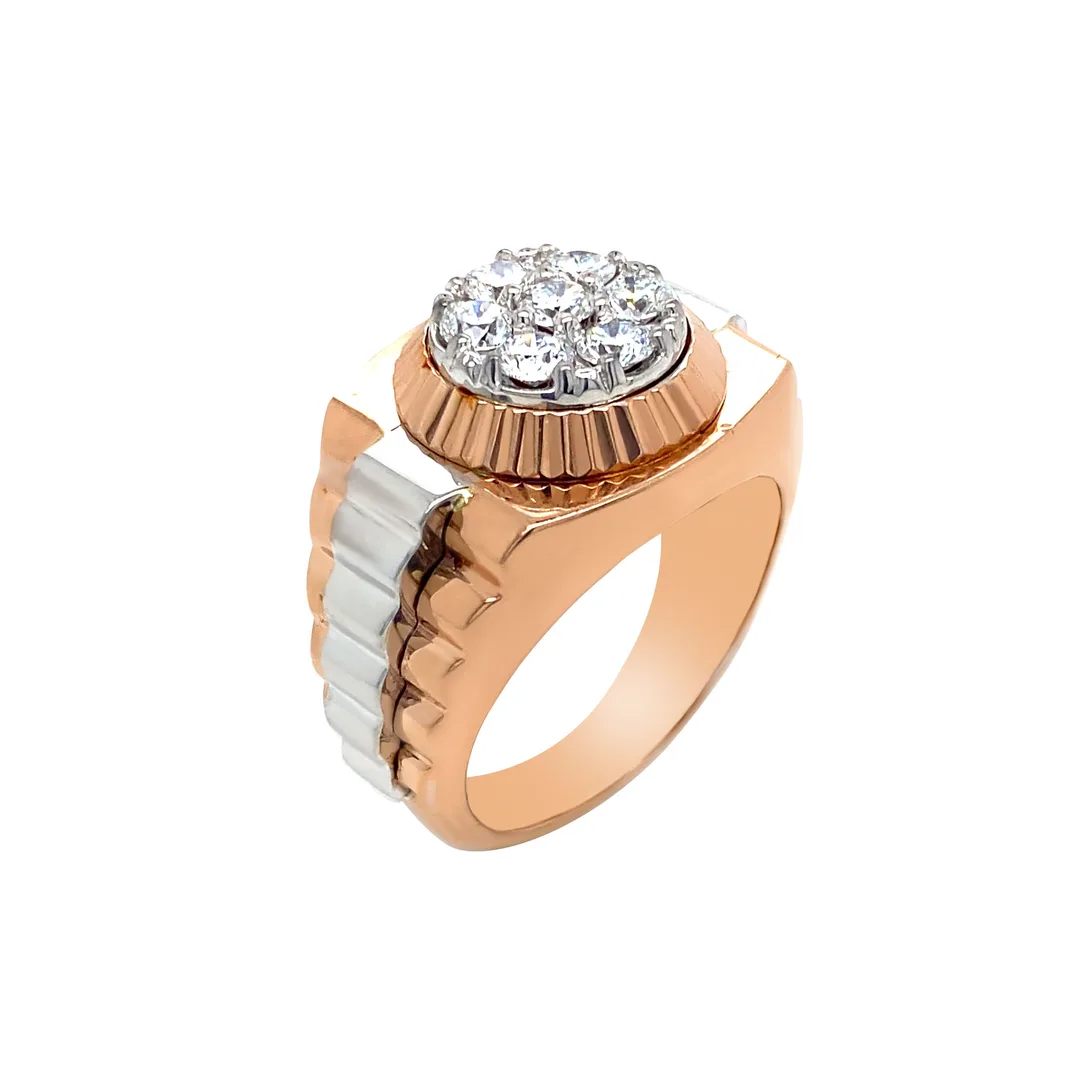 14K Two-Tone Diamond Men’s Ring
