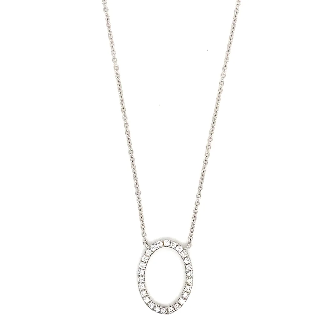 18K White Gold Diamond Necklace