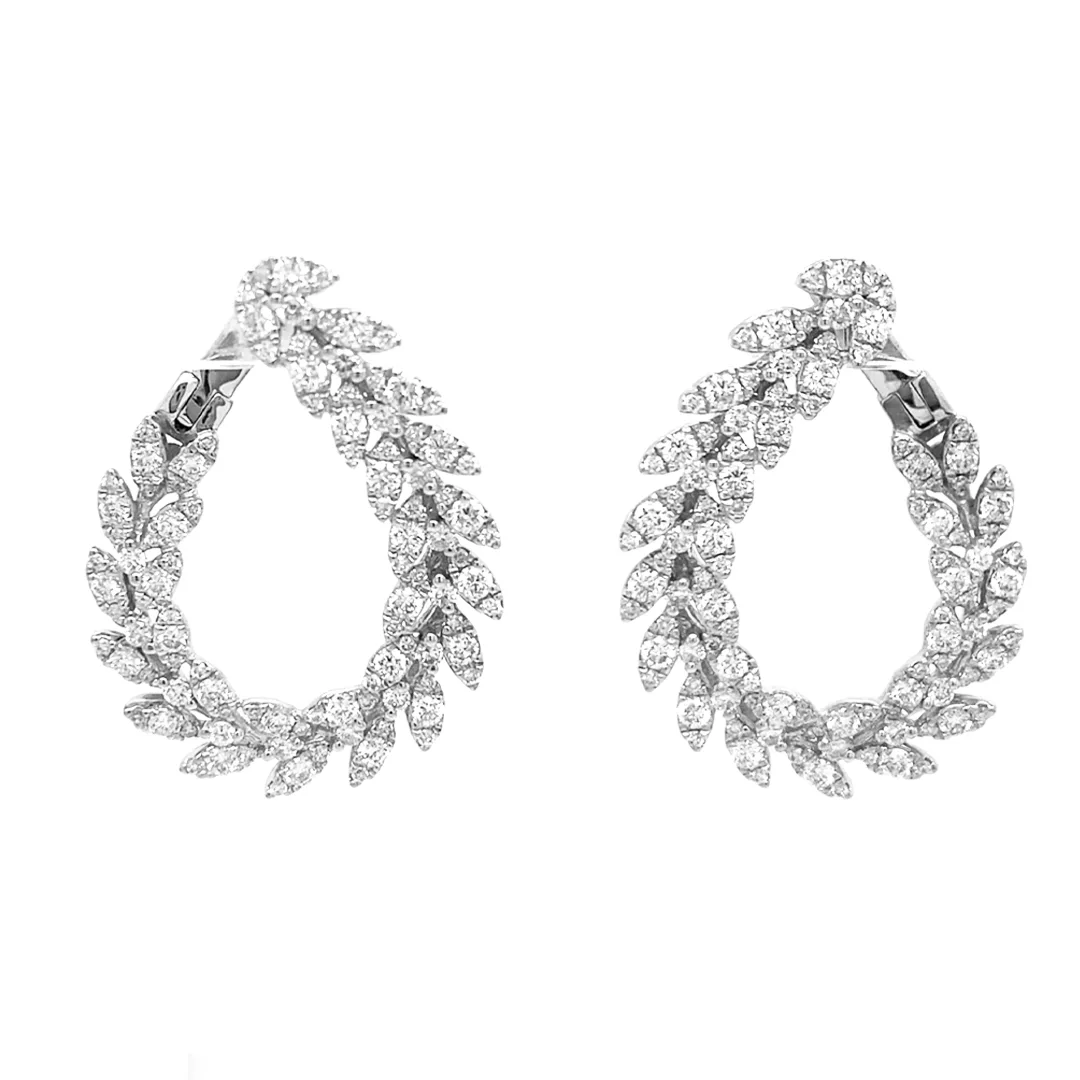 18K White Gold Diamond Earrings