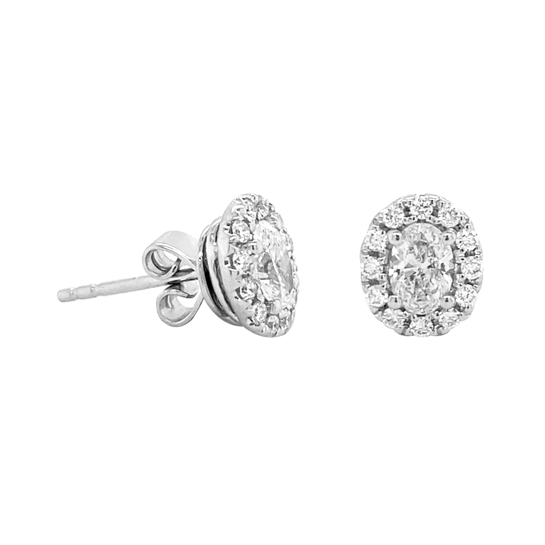 18K White Gold Diamond Earrings